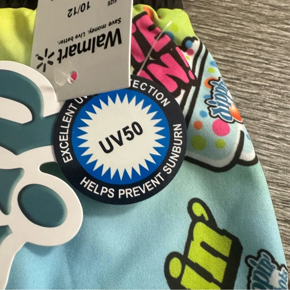Dippin' Dots Ice Cream Boys UV50 Swim Trunks Shorts Size 10/12